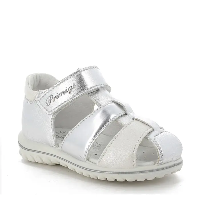Sandale cu scai primii pasi, argintiu alb, Primigi- 7375322-21-Primigi-