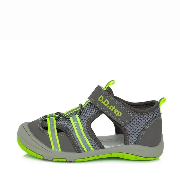Sandale primii pași, material textil, D.D.Step, gri- AC65-380A-25-D.D. Step-