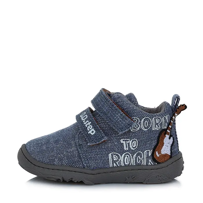 Pantofi barefoot, primii pași, material textil, denim, chitara, D.D.Step- C077-334B-25-D.D. Step-