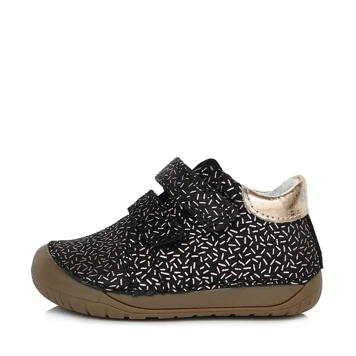 Pantofi fete, barefoot, negru, print, D.D.Step- S070-393A-25-D.D. Step-