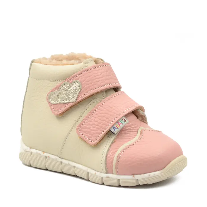Ghete primii pasi, piele naturala, talpa flexibila, bej roz, Gloria- Ari-206-18-Ariana Baby Shoes-