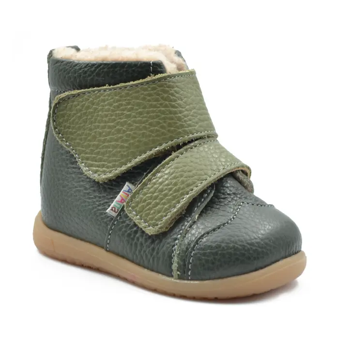 Ghete primii pasi, piele naturala, talpa flexibila, verde, Markus- Ari-204-1-20-Ariana Baby Shoes-