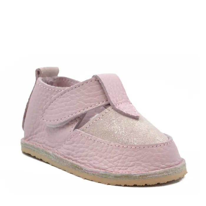 Pantofi barefoot fete, primii pasi, talpa flexibila, roz, Miki- RO-301-3-24-By Pebebe-