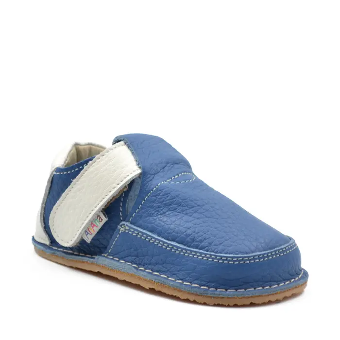 Pantofi barefoot, primii pasi, piele naturala, talpa flexibila, albastru maya, Ecuador- Ari-020-4-17-Ariana Baby Shoes-