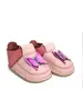 Pantofi primii pasi roz cu scai, talpă moale de cauciuc si fluturi ciclam- RO-09-Roz-24-Luy-