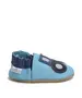 Papucei de interior din piele naturala, albastru cu tractor, Babice- BA-229-16/17-Babice-