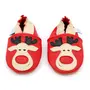 Pantofi din piele moale cu renul Rudolph- BSGS001-0-6-Dotty Fish