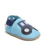 Papucei de interior din piele naturala, albastru cu tractor, Babice- BA-229-16/17-Babice