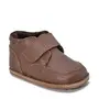 Ghete din piele pentru copii, scai, captuseala din blana naturala, maro, LUY- RO-18-13-23-By Pebebe