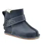 Cizme piele pentru copii, talpa flexibila, imblanite, albastru atlantic - RO-106-12-24-By Pebebe