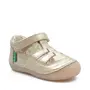 Sandale Sushy, piele naturala, talpa flexibila, bej auriu, Kickers- 927896-10-113-25-Kickers