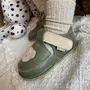 Pantofi barefoot, primii pasi, piele naturala, talpa flexibila, verde, ursulet, Greer- Ari-004-16-Ariana Baby Shoes