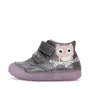 Pantofi copii, piele naturala, talpa fosforescenta, gri inchis, bufnita, D.D.Step- S066-42820A-25-D.D. Step