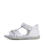 Sandale fete, piele naturala, alb cu barete argintii, D.D.Step- G075-41955BM-30-D.D. Step