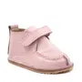 Pantofi din piele naturala pentru copii, talpa cauciuc, scai, Bubu, roz deschis- RO-110-6-24-By Pebebe