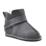 Cizme din piele pentru copii, talpa flexibila, imblanite, gri - RO-106-22-24-