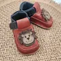Pantofi barefoot copii, primii pasi, piele naturala, talpa flexibila, leu- RO-16-3-23-By Pebebe