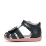 Sandale D.D. Step Copii, piele naturala, talpa flexibila, bleumarin talpa roz,ursulet- G075-51284CM-30-D.D. Step