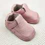 Pantofi din piele moale cu talpa flexibila si captuseala, roz- RO-15-4-23-By Pebebe