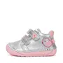 Pantofi Barefoot D.D. Step fete, piele naturala, primii pasi, argintiu- S070-61646-25-D.D. Step