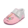 Pantofi interior D.D Step, piele naturala, roz cu unicorn- K1596-61702-22/23-D.D. Step