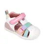 Sandale Biomecanics Biogateo pentru Fetițe – Alb cu Baretă Curcubeu Pastel- 262111-C310-25-Biomecanics