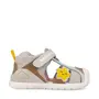 Sandale Biomecanics baieti, talpa flexibila, protectie degete, Biogateo Casual, crem cu steluta- 262127-B695-25-Biomecanics