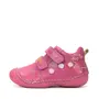 Pantofi D.D. Step fete, primii pasi, piele naturala, talpa flexibila, fuchsia cu pisică- S015-61267A-24-D.D. Step