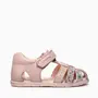 Sandale Barefoot fete Pablosky, piele naturala, roz, închidere cu scai- 067170-26-Pablosky